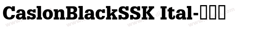 CaslonBlackSSK Ital字体转换
